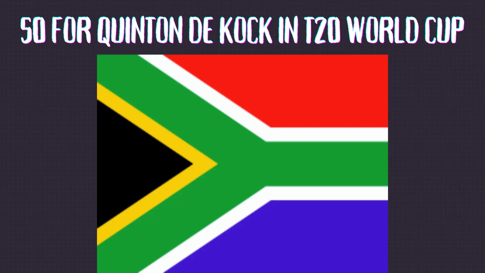 50 for Quinton de Kock in T20 world cup